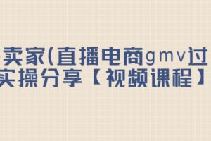 top卖家（直播电商gmv过亿）实操分享【视频课程】